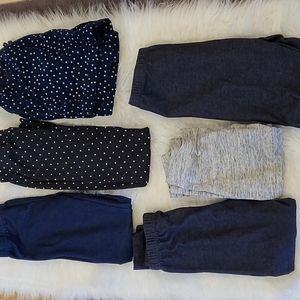 Bundle of six bottoms- size 7 and 7/8 girls size